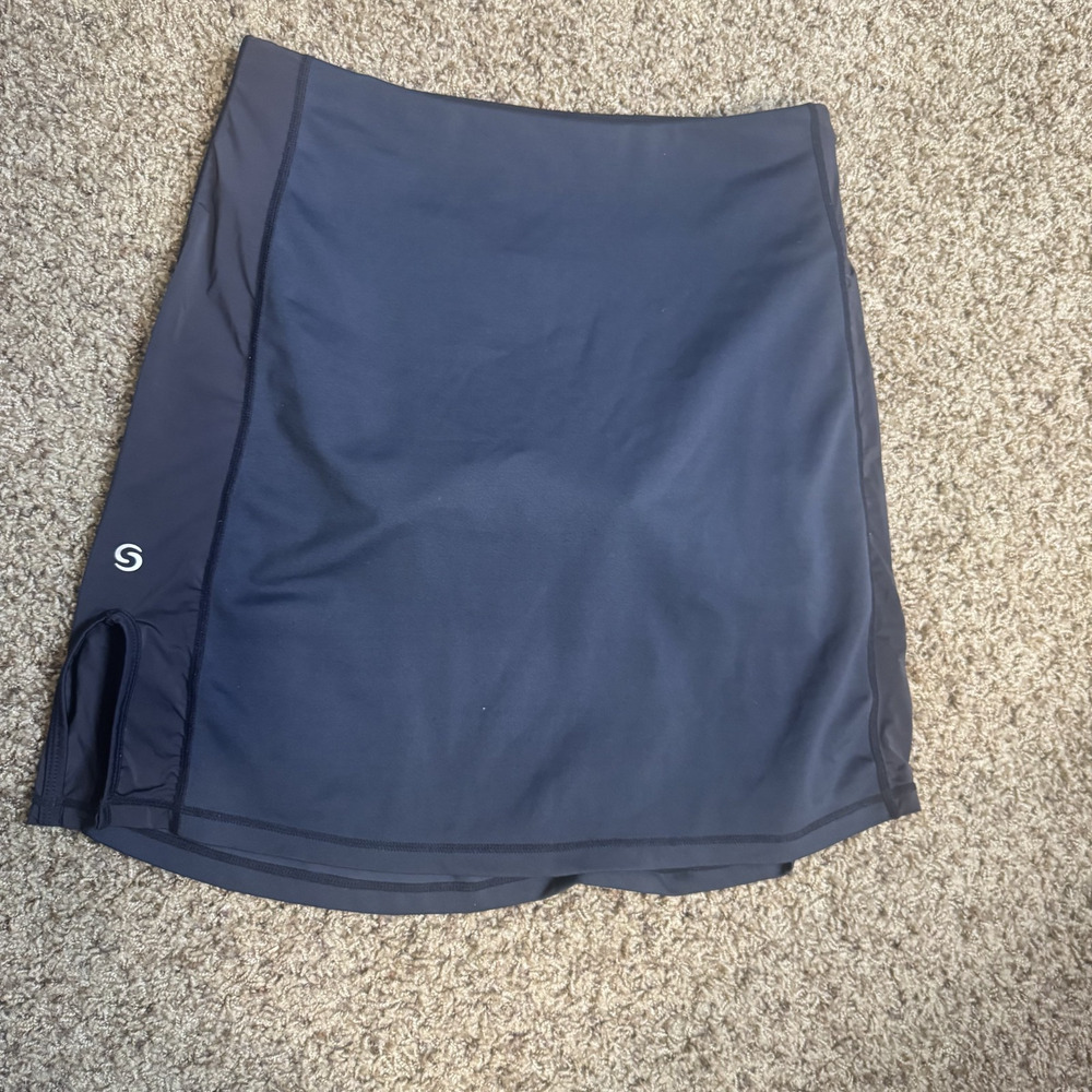 Black Athletic Skirt sz Large Performance Golf Skort Short waterski compression